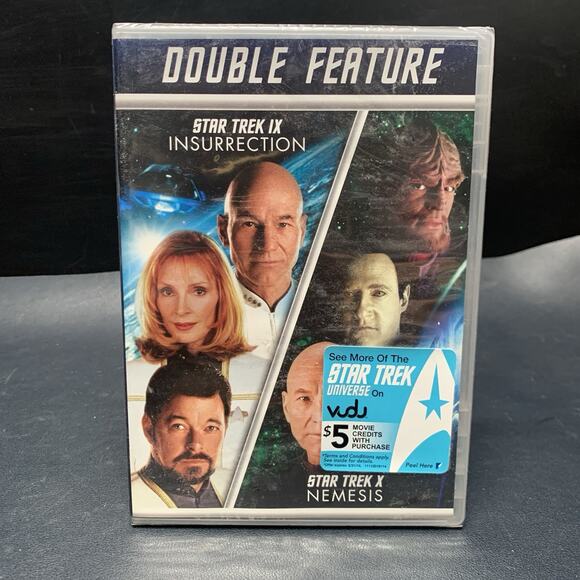 Star Trek IX Insurrection & Star Trek X Nemesis Sealed 2 DVD, Double Feature. G - Picture 1 of 4